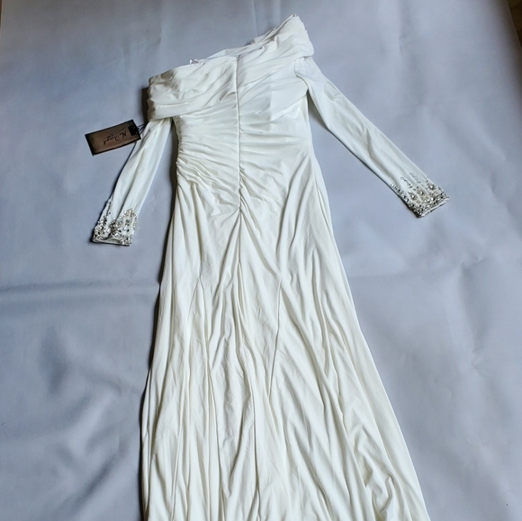 🔥FINAL PRICE DROP🔥 NWT$400 Mac Duggal One Shoulder Side Slit Gown Dress Sz 8 - Picture 13 of 15